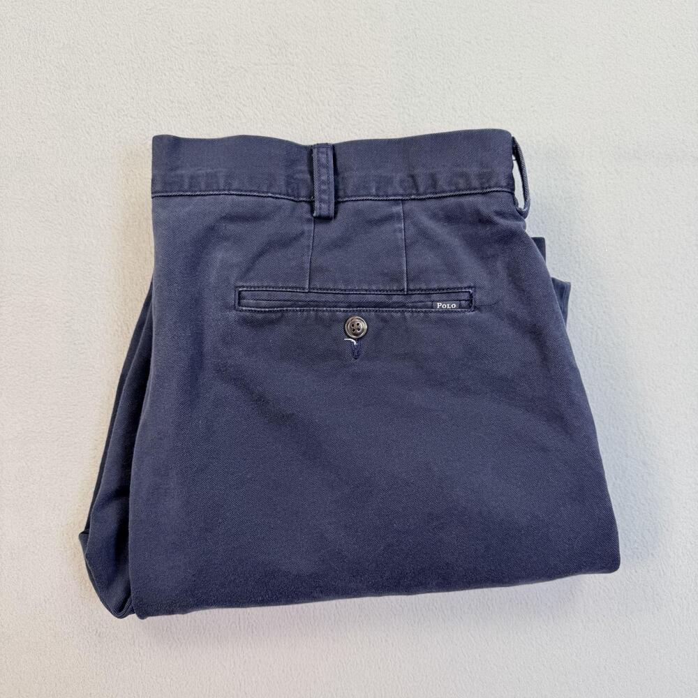 Polo Ralph Lauren Shorts Mens 36 Blue Chino Classic Fit Cotton 9 Inseam